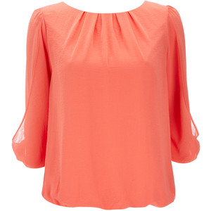 orange blouse