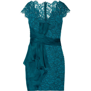 teal lace dress