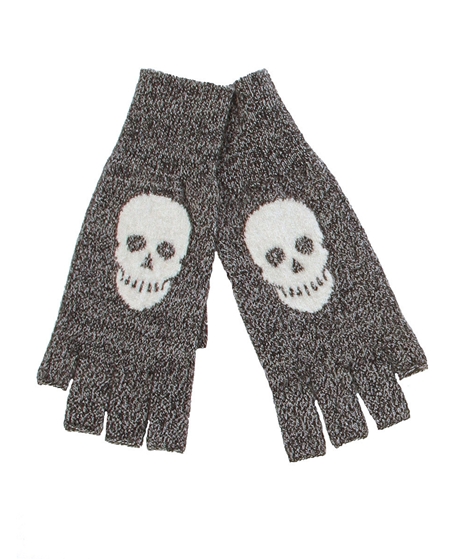 skull cashmere gloves